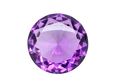 Tripact 100mm Purple Crystal Diamond Jewel Paperweight 4 Inch