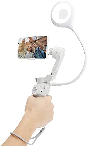 ZWLLKJGS USB LED Fill Light for DJI OSMO Mobile 3/OM6/5/4/SE Handheld Gimbal Computer Camera Video Live Fill Light Adjustable Portable White DJI Accessories (General)