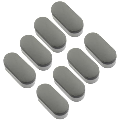 Aoserge Universal Toilet Seat Bumpers for Bidet Attachments - 8 Pack TPE Spacers with Strong Adhesive, Grey Toilet Seat Risers, Easy Install Protective Pads for Stable Seating