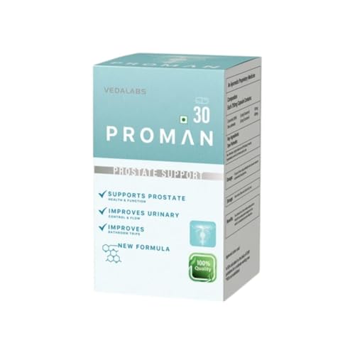 Image of Proman prostate Support capsule Ayurvedic Capsules for Men's Health & Comfort | 30 Veg Caps capsule for prostate