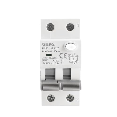 Disjoncteur différentiel 4P 40A 30mA 6KA GYR9NM triphasé type CA