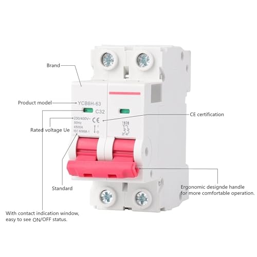 Disjoncteur YCB6H-63 3P 4,5kA rail DIN 400V 40A C40A