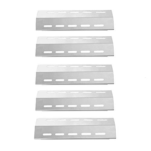 LOKHING 30500701/30500097 Placa de Calor de Acero Inoxidable, para Calentar la Tienda, Repuesto, Compatible con 5 Modelos de Parrilla de Gas de Ducane, 428,6 x 130,2 mm, 5 Unidades