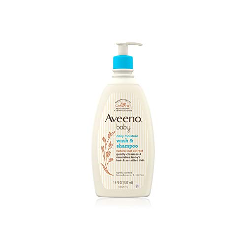 Aveeno Baby Daily Moisture Wash & Shampoo 532 milliliters