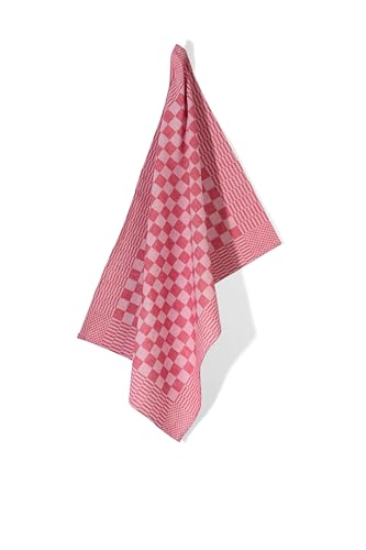 DoubleDry 12er Set Geschirrtücher Baumwolle 50x70 cm – Küchenhandtücher & Küchentücher Baumwolle – Hochwertige Geschirrhandtücher – Oeko-Tex Zertifiziert – Küchentuch(Rot) – Bild 4