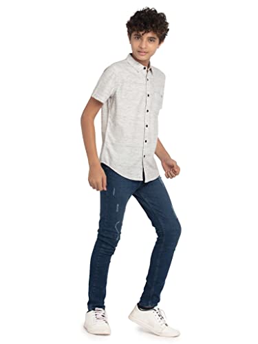 Image of Under Fourteen Only Solid Regular Fit Shirts for Boys