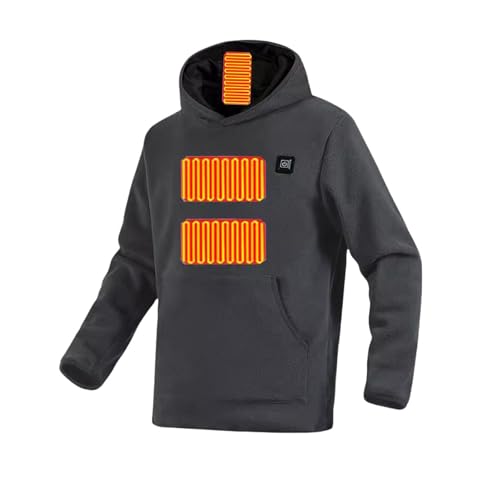 Heated Hoodie for Men Women USB Electric Heated Hooded Sweatshirt Heating Warm Outdoor Pullover Hoodies