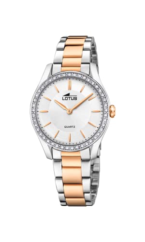 Montre Lotus femme quartz acier inoxydable étanche verre minéral