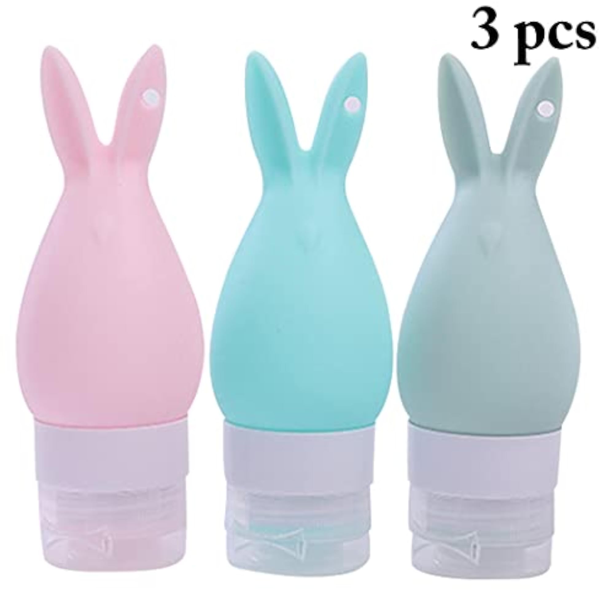 Travel Bottle Silicone Portable 3PCS Rabbit Cartoon Makeup Bottle Set