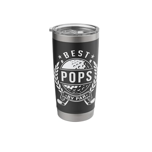 Pops The Best By Par Golf Lover Stainless Steel Insulated Tumbler