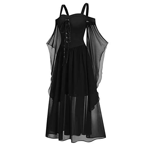 OIOLOYJM Witch Costume Women Sexy Plus Size Renaissance Vampire Gothic Halloween Costumes Woman 2025 Clothes Dresses