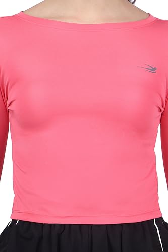 Image of Amazon Brand - INKAST Women Solid Fit T-Shirt | Active Wear Crop Tops with Thumbhole | Casual Sport Wear | Gym | Training | Running | Workout