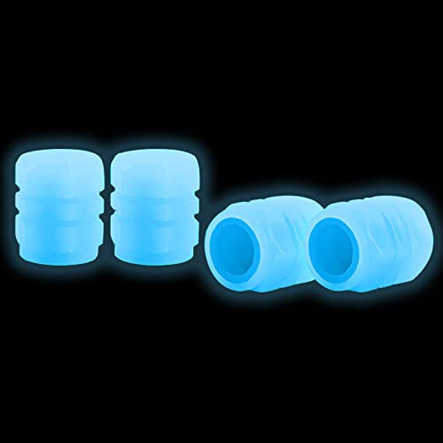 8 PCS Dust Caps for Car Tyres,Universal Fluorescent Tyre Val