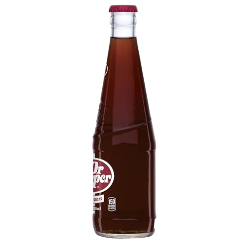 Image of Dr Pepper Real Sugar Soda 12 Oz Glass Bottle (Pack of 6, Total of 72 Oz)