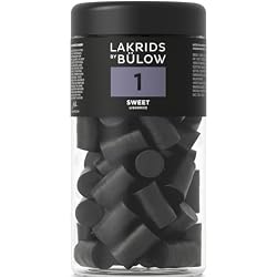 LAKRIDS BY BÜLOW - 1 - Sweet - 360g - Vegan Gourmet Liquorice from Denmark - Gluten Free Sweet Liquorice