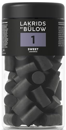 LAKRIDS BY BÜLOW - 1 - Sweet - 360g - Vegan Gourmet Liquorice from Denmark - Gluten Free Sweet Liquorice