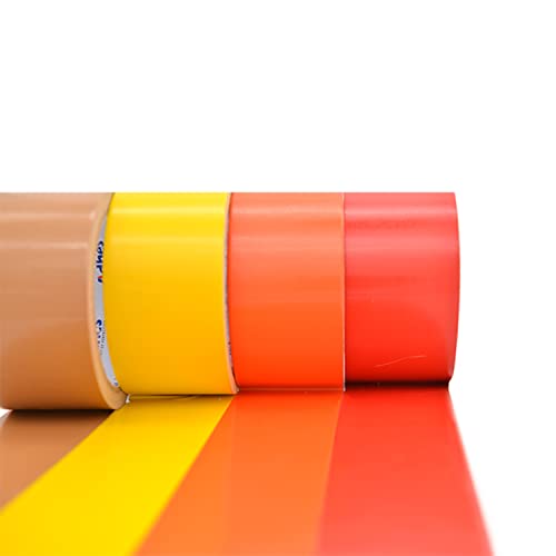Plakband, pantsertape, weefseltape, kleurrijke pantserband, sets 9 rollen, 48 mm x 10 m, blauw, oranje, geel, groen, wit, zilver, goud, rood, zwart zelfklevende tape - Afbeelding 6