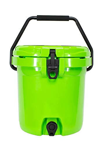 Frosted Frog 5 Gallon Original Green Heavy Duty Drink Dispenser Cooler with Spigot