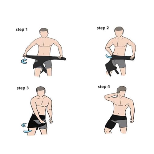 Faja protectora para cadera deportiva negra para ejercicio miniatura 2