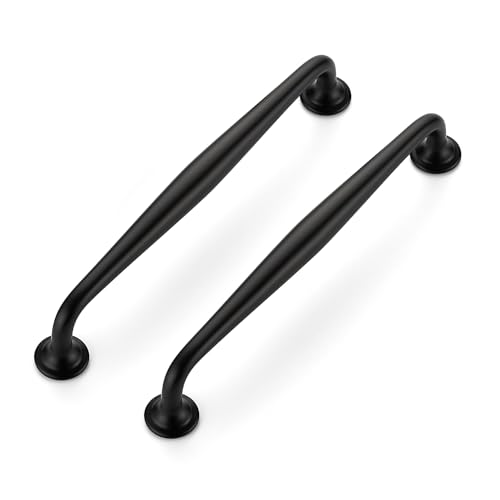 Image of Ravinte 10 Pack 6-1 /4 Inch Matte Black Kitchen Cabinet Handles Solid Zinc Alloy Cabinet Pulls Cupboard & Drawer Handles