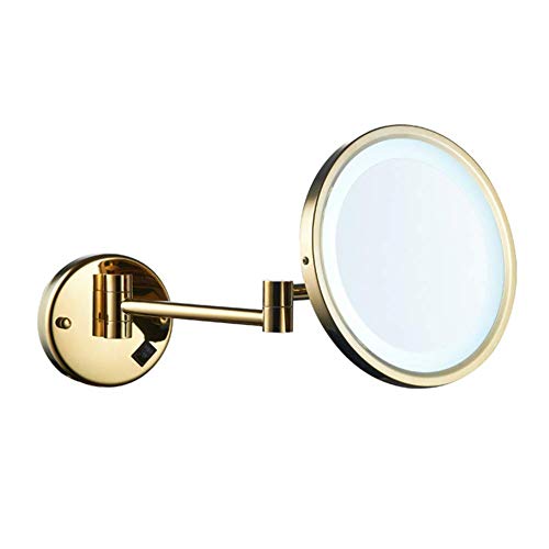 Miroir de Maquillage Salle de Bain JCAKES Rond Rétractable Mural - 2