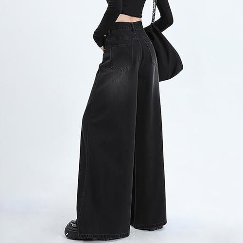 Womens Baggy Wide Leg Jeans High Waisted Plus Size Boyfriend Loose Fit Bell Bottom Stretchy Denim Pants with Pockets3