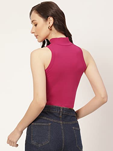Image of Women Solid Super Soft streachable Cotton Blended Crop Top
