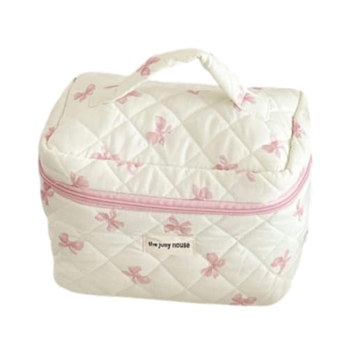 Borsa per trucco per organizer multiuso per cosmetici spaziosa e carina per da viaggio per amici colleghi Rosa