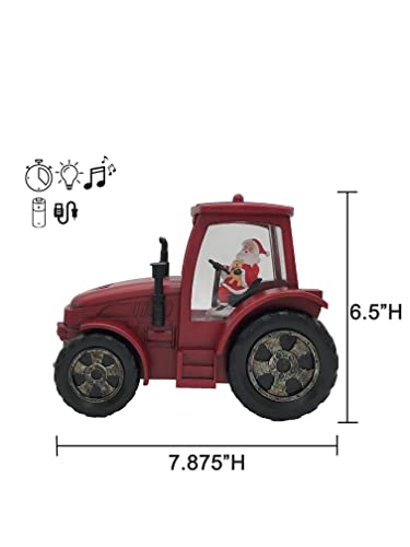 Boule à eau musicale Père Noël tracteur Victory Creative 15cm USB - 3