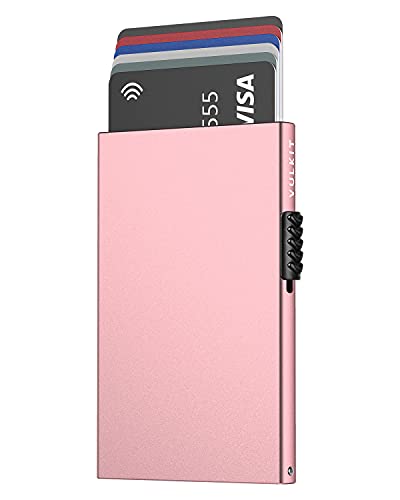 Image of VULKIT Minimalist Credit Card Holder Pop Up Cards RFID Protection Slim Metal Wallet