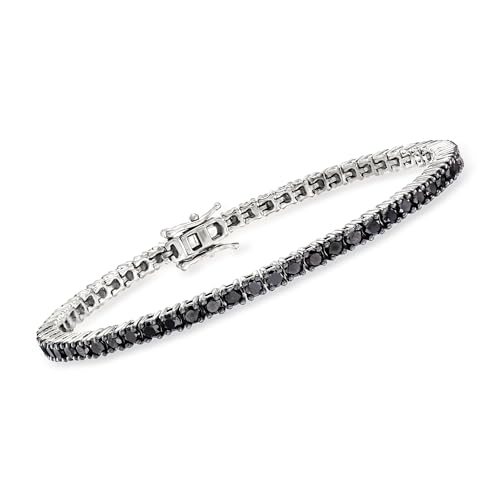 Ross-Simons 5.00 ct. t.w. Black Diamond Tennis Bracelet in Sterling Silver