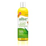 Alba Botanica Smooth & Soothe Shampoo, Cannabis Sativa Seed Oil, 12 Oz (Packaging May Vary)