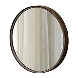 MU Espejo de Pared Pequeña Pared de Madera Recolgante Maquillaje Espejo Decorativo Espejo para Dormitorio Hogar Sala de Estar Vestidor Closet Pasta Pasta Tipo