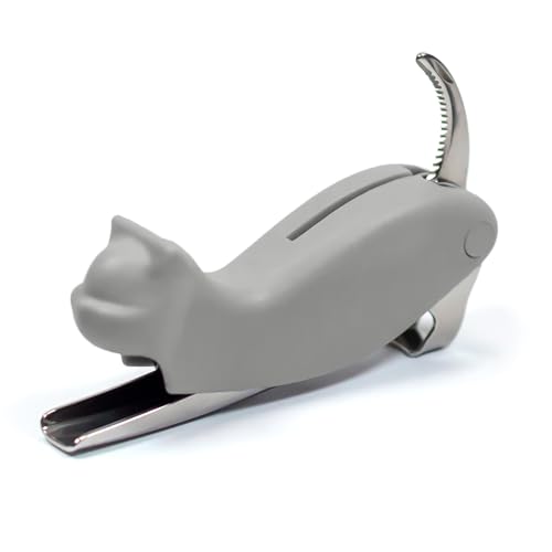 DALO ねこ型 ワインオープナー 2段式 ソムリエナイフ ネコ 多機能 コルク抜き 栓抜き (グレー/シルバー)