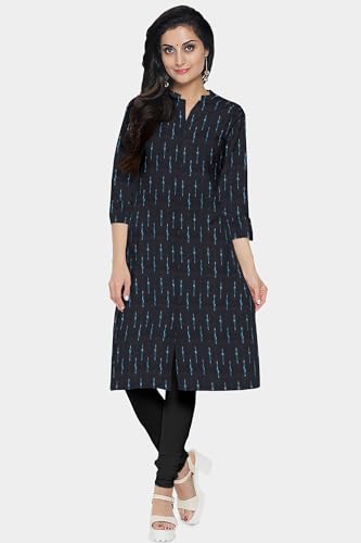 Image of Cotton Pochampally ikat unstitched blouse, Kurthi, long frock fabric material for women (1 meter, 2 meters & 3 meters)