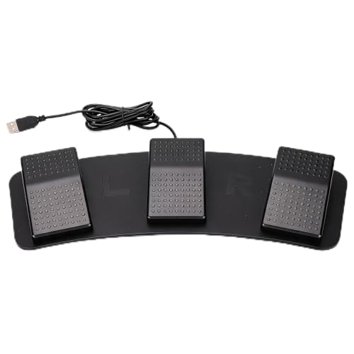 USB Triple Foot Switch Pedal, PC Triple Foot Switch Programmable Computer computer keyboard...