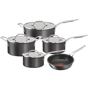 Jamie Oliver Tefal Pfannenset aus eloxiertem Aluminium, antihaftbeschichtet (Brandspuren/Absplitterungen) B+