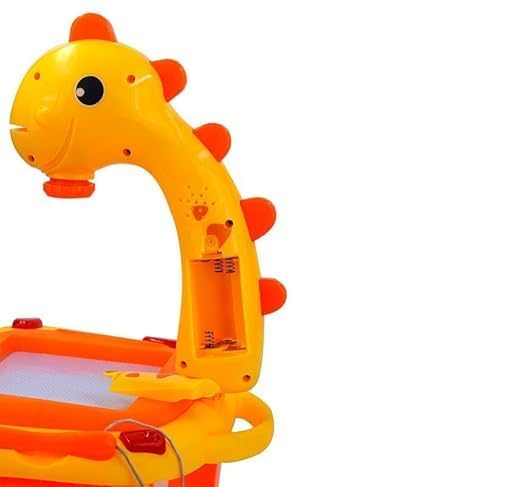 Image of Braintastic Giraffe Design Drawing Projector Table, Battery Operated, 3 Discs with 24 Patterns, Multicolor, for Kids
