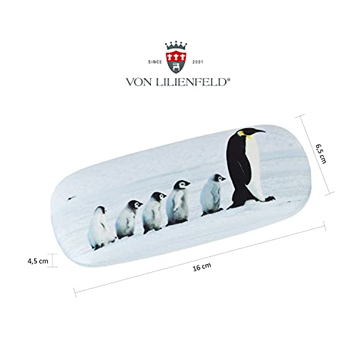 VON LILIENFELD Brillenetui Pinguïns Brillenkoker Stabiele Reinigingsdoek Glasses Case Box - Image 3