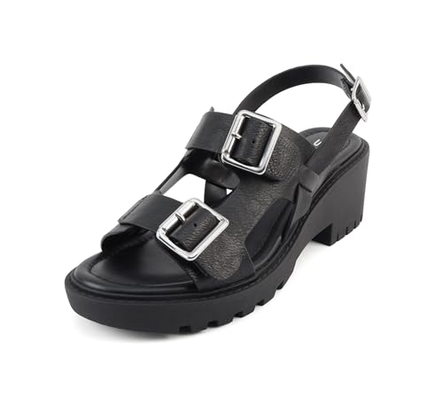 Soda “Galaxy” ~ Women Open Toe Fisherman Lug Sole Low Heeled Sandals2