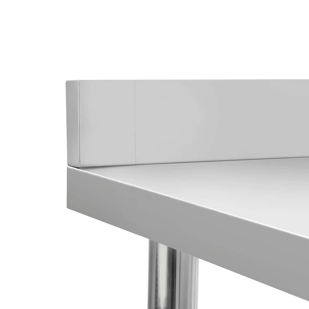 Refined Mesa Trabajo Cocina y salpicadero Acero Inoxidable 120x60x93 cm