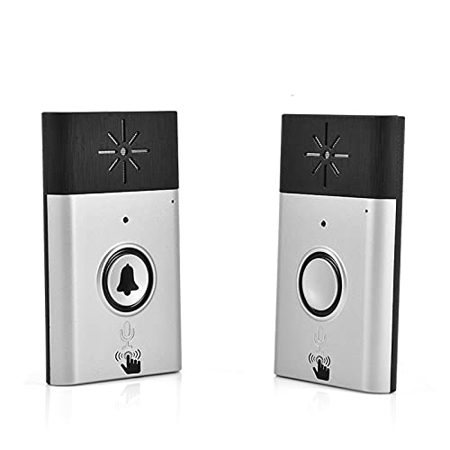 Sonnette de Porte, avec Haut-Parleur de Microphone Haute sensibilité intégré, système d'interphone de Sonnette sans Fil, Mini-Voix portative à Double Sens...