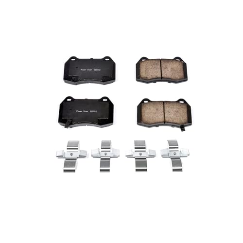 Image of PowerStop Front Brake Pads for Infiniti G35 2003-04 |Nissan 350Z 2003-09 |Sentra 2004-06 - Z17 Ceramic Brake Pads with Installation Hardware, 17-960