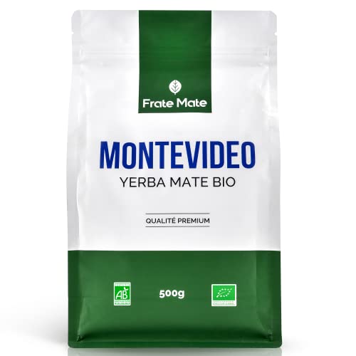 Fraté Maté Montévideo 500 g Premium | Yerba Mate rica en vitaminas y antioxidantes | 100 % cultivo ecológico y hojas con tallos Cover
