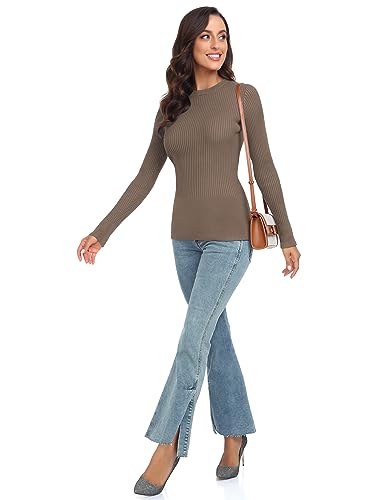 Image of Rocorose Sweaters for Women Long Sleeve Crewneck Lightweight Fall Outfits