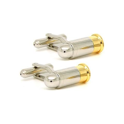 Gemelos balas de acero y dorado para hombres y niños Cover