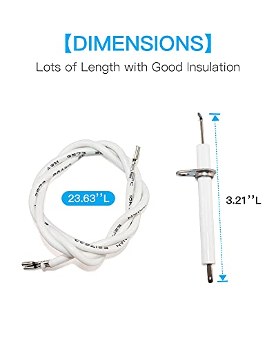 Dtong Grill Ignitor Wire Kit & Ceramic Electrode Vermont Casting Grill Replacement Parts, Jenn Air Grill Igniter, Ignition Electrode Gas Burner For Uniflame(4-Pack) #TOP3