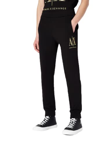 A｜X ARMANI EXCHANGE Men's Gold Icon Logo Fleece Jogger