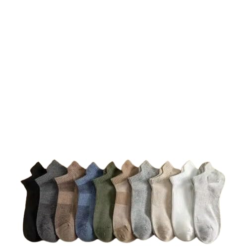 Ankle Length Socks for Men & Women Cotton Blend Breathable Sports Socks Daily Multicolor Casual Comfort Socks (Pack of 10)-image-49