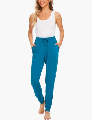 Image of GYS Women's Pajama Pants - Viscose Made from Bamboo, Joggers Pants with Pockets Comfy Lounge Sleep Pants Pj Bottoms